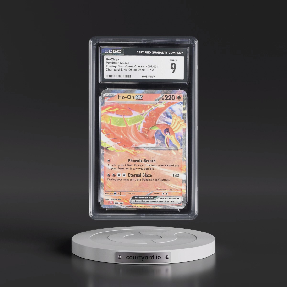 2023 Trading Card Game Classic - CLV, CLC, CLB #007/034 Ho-Oh ex - Charizard & Ho-Oh ex Deck - CLC Holo (CGC 9 MINT)