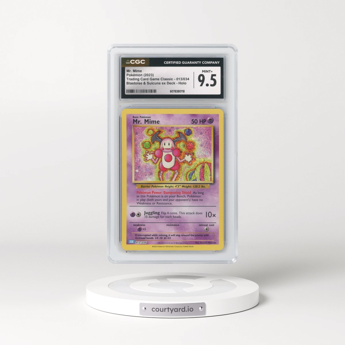 2023 Pokémon Clb-Trading Card Game Classic Blastoise & Suicune EX Deck #013 Mr. Mime (CGC 9.5 MINT+)