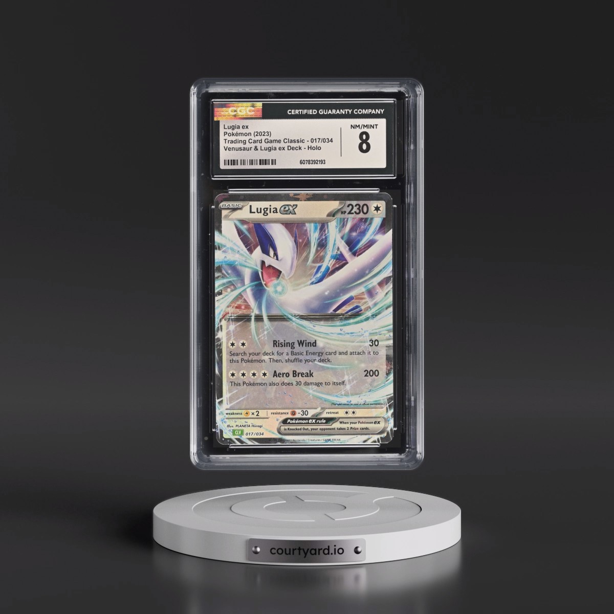 2023 Trading Card Game Classic - CLV, CLC, CLB #017/034 Lugia ex - Venusaur & Lugia ex Deck - CLV Holo (CGC 8 NM-MT)