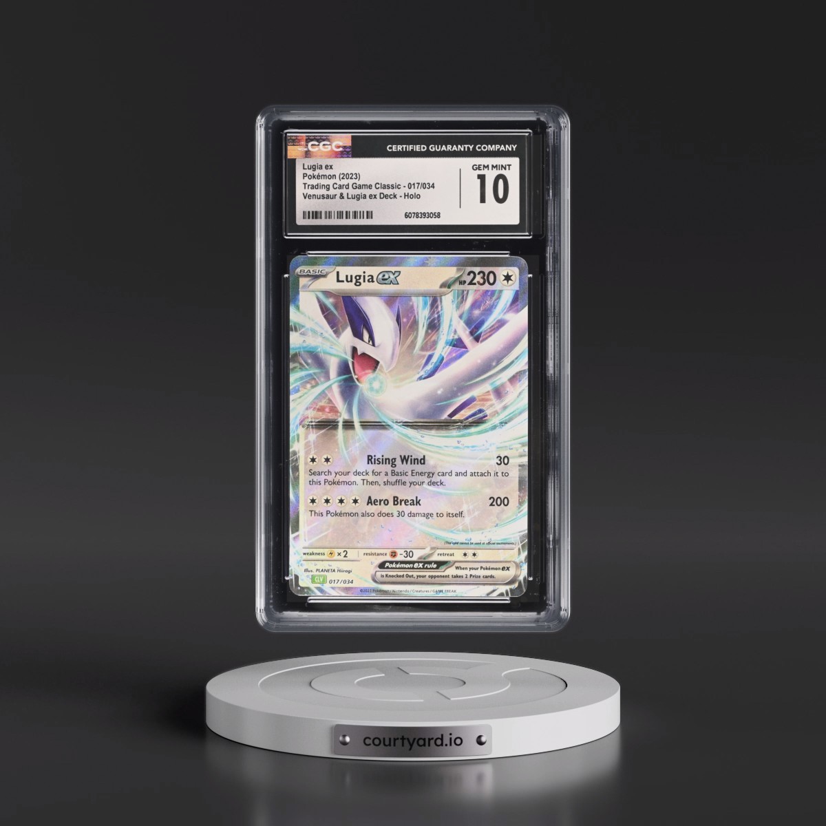 2023 Trading Card Game Classic - CLV, CLC, CLB #017/034 Lugia ex - Venusaur & Lugia ex Deck - CLV Holo (CGC 10 GEM MINT)