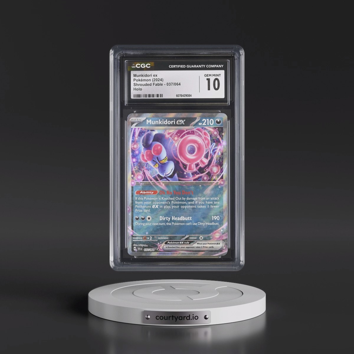 2023 Shrouded Fable - SFA EN #037/064 Munkidori ex - Holo (CGC 10 GEM MINT)
