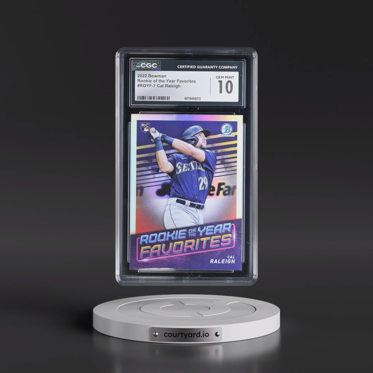 2022 Bowman Chrome Rookie of the Year Favorites #ROYF7 Cal Raleigh (CGC 10 GEM MINT)