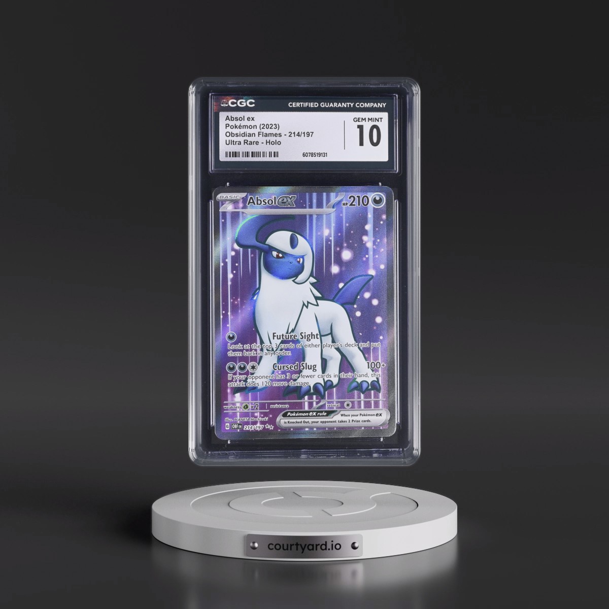 2023 Obsidian Flames - OBF EN #214/197 Absol ex - Ultra Rare Holo (CGC 10 GEM MINT)