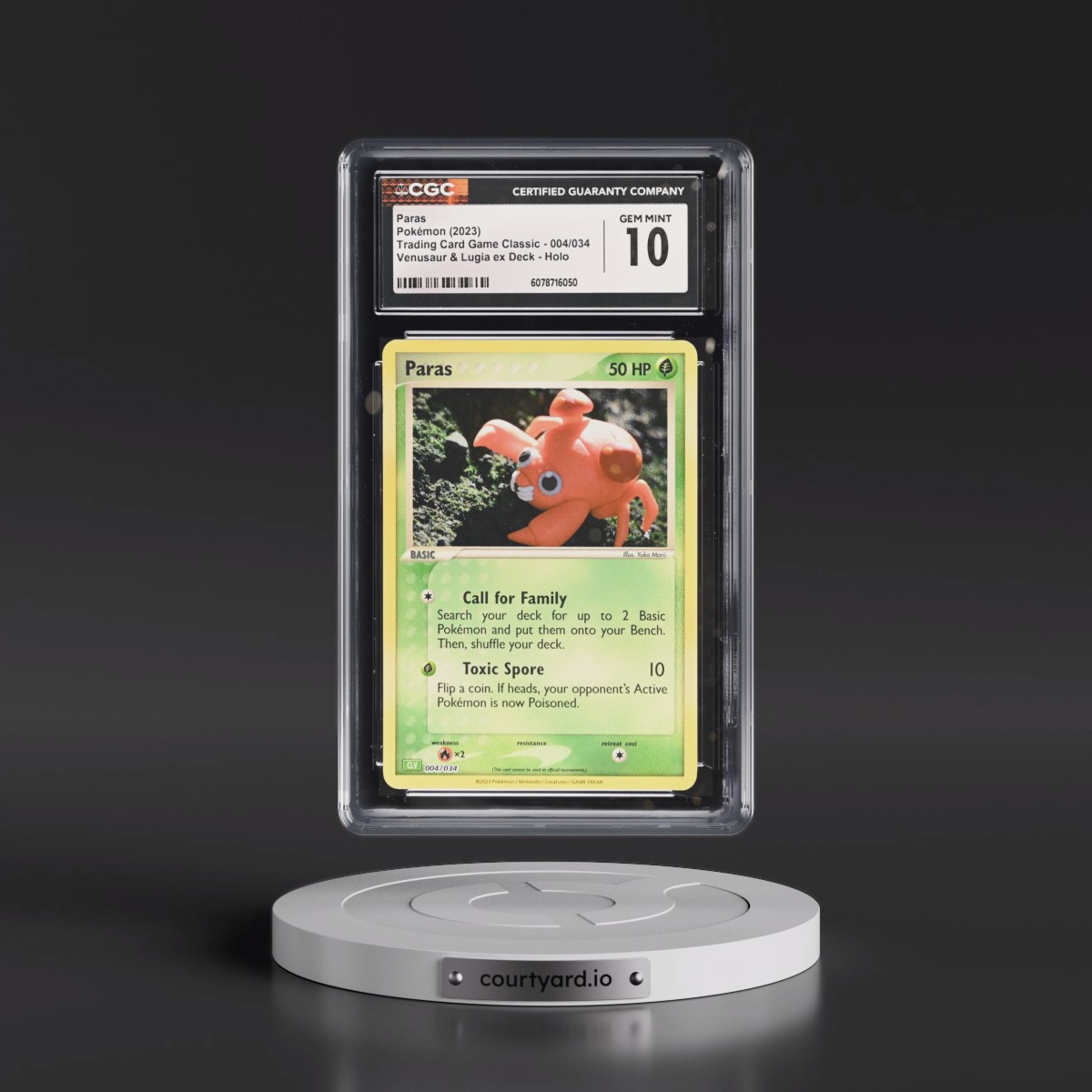 2023 Trading Card Game Classic - CLV, CLC, CLB #004/034 Paras - Venusaur & Lugia ex Deck - CLV Holo (CGC 10 GEM MINT)
