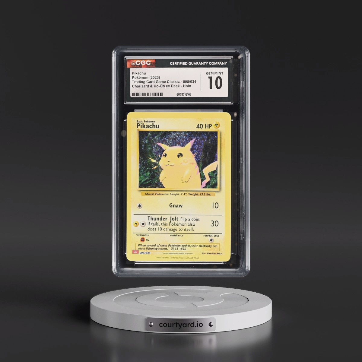 2023 Trading Card Game Classic - CLV, CLC, CLB #008/034 Pikachu - Charizard & Ho-Oh ex Deck - CLC Holo (CGC 10 GEM MINT)