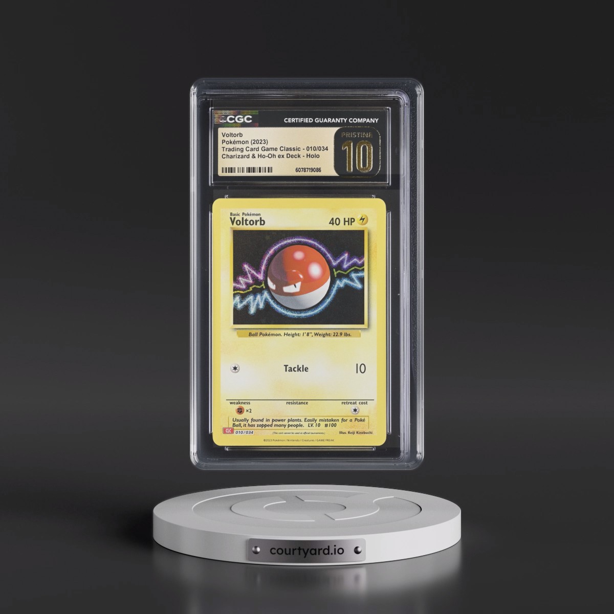 2023 Trading Card Game Classic - CLV, CLC, CLB #010/034 Voltorb - Charizard & Ho-Oh ex Deck - CLC Holo (CGC 10 PRISTINE)