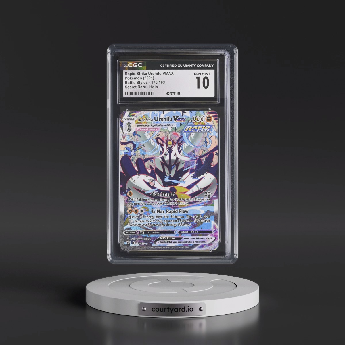 2021 Battle Styles #170/163 Rapid Strike Urshifu VMAX - Secret Rare Holo (CGC 10 GEM MINT)