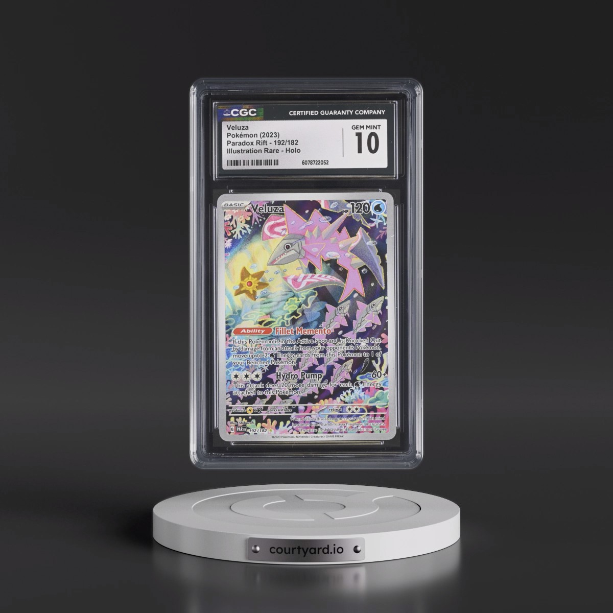 2023 Paradox Rift - PAR EN #192/182 Veluza - Illustration Rare Holo (CGC 10 GEM MINT)