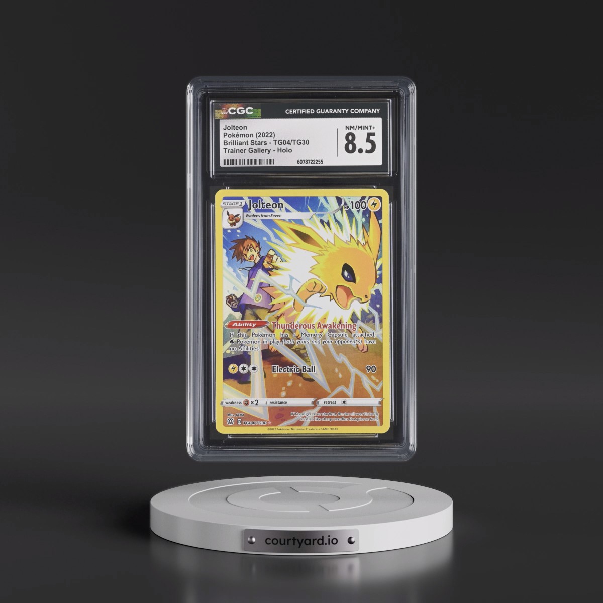 2022 Brilliant Stars #TG04/TG30 Jolteon - Trainer Gallery Holo (CGC 8.5 NM-MT+)
