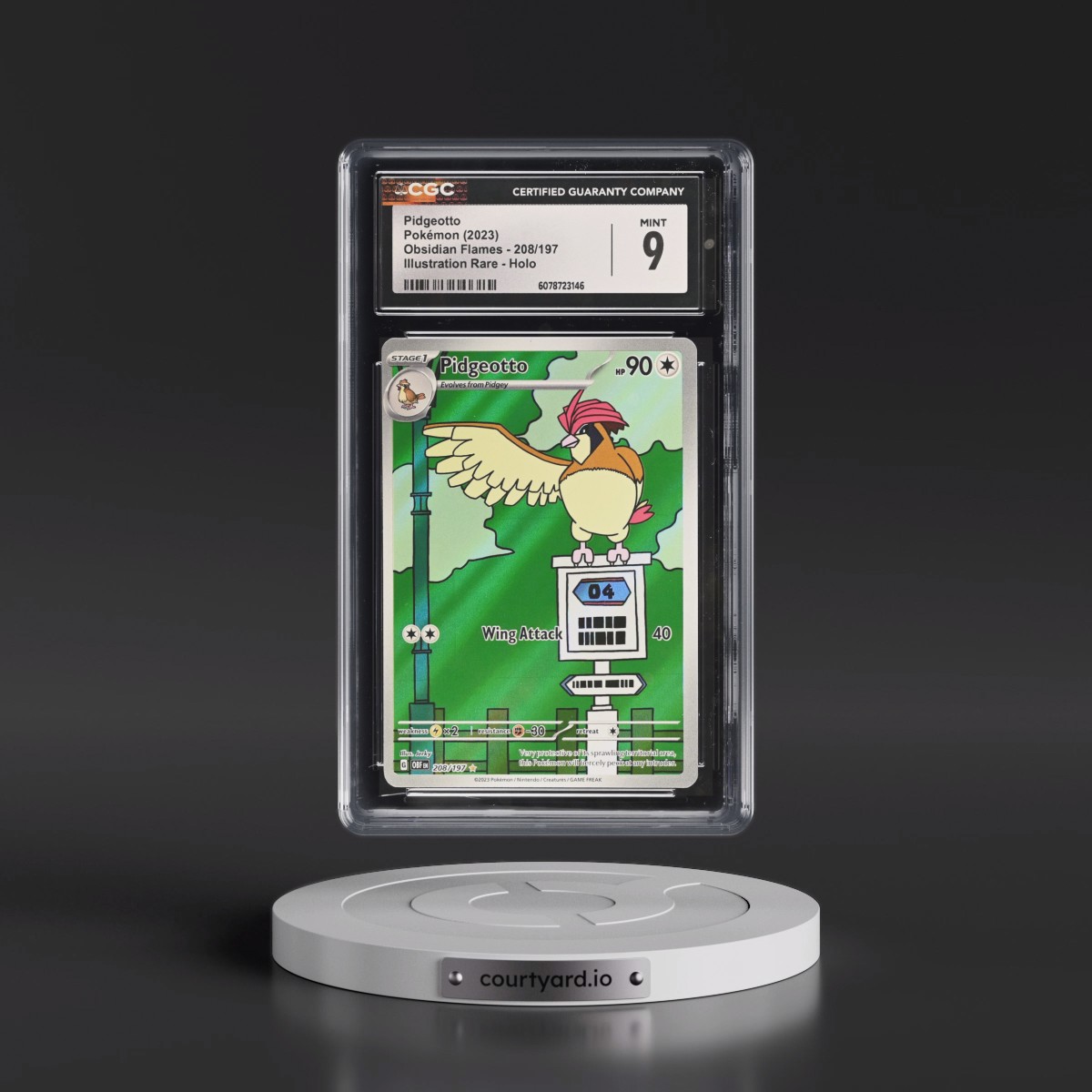 2023 Obsidian Flames - OBF EN #208/197 Pidgeotto - Illustration Rare Holo (CGC 9 MINT)