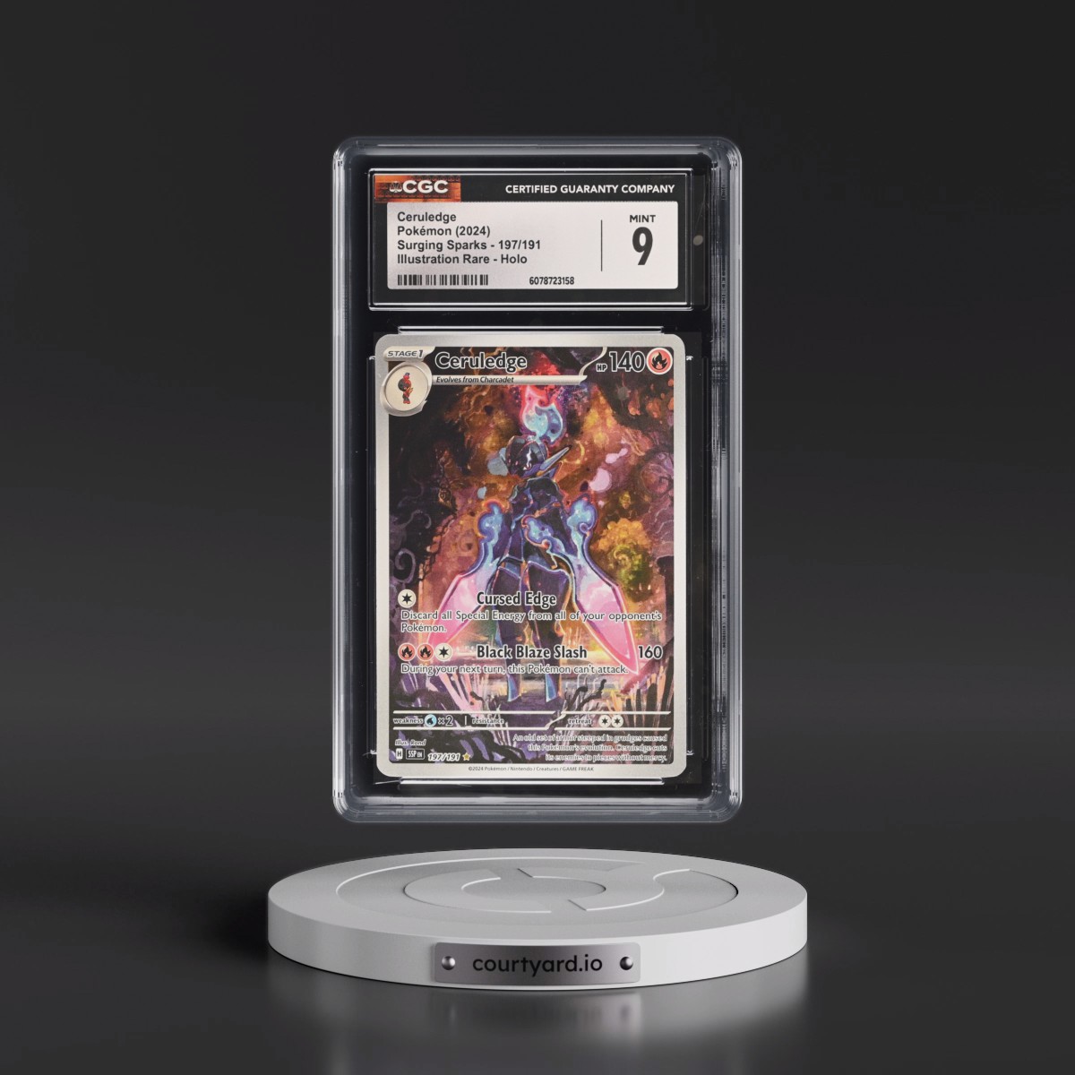 2024 Surging Sparks - SSP EN #197/191 Ceruledge - Illustration Rare Holo (CGC 9 MINT)
