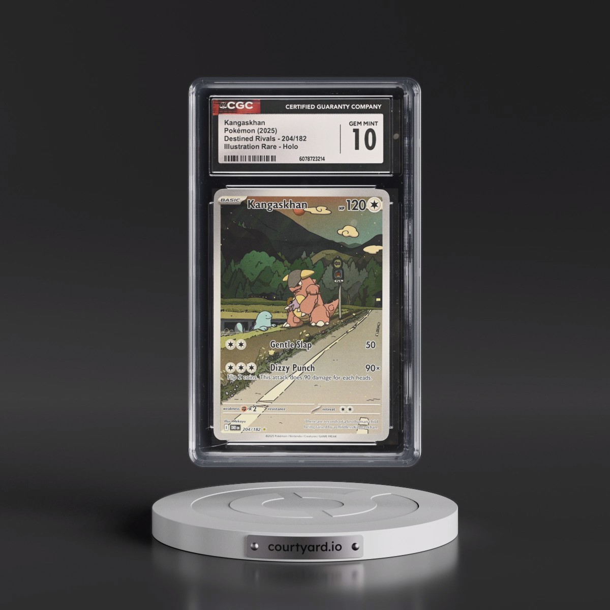 2025 Pokémon Dri EN-Destined Rivals #204 Kangaskhan - Illustration Rare (CGC 10 GEM MINT)