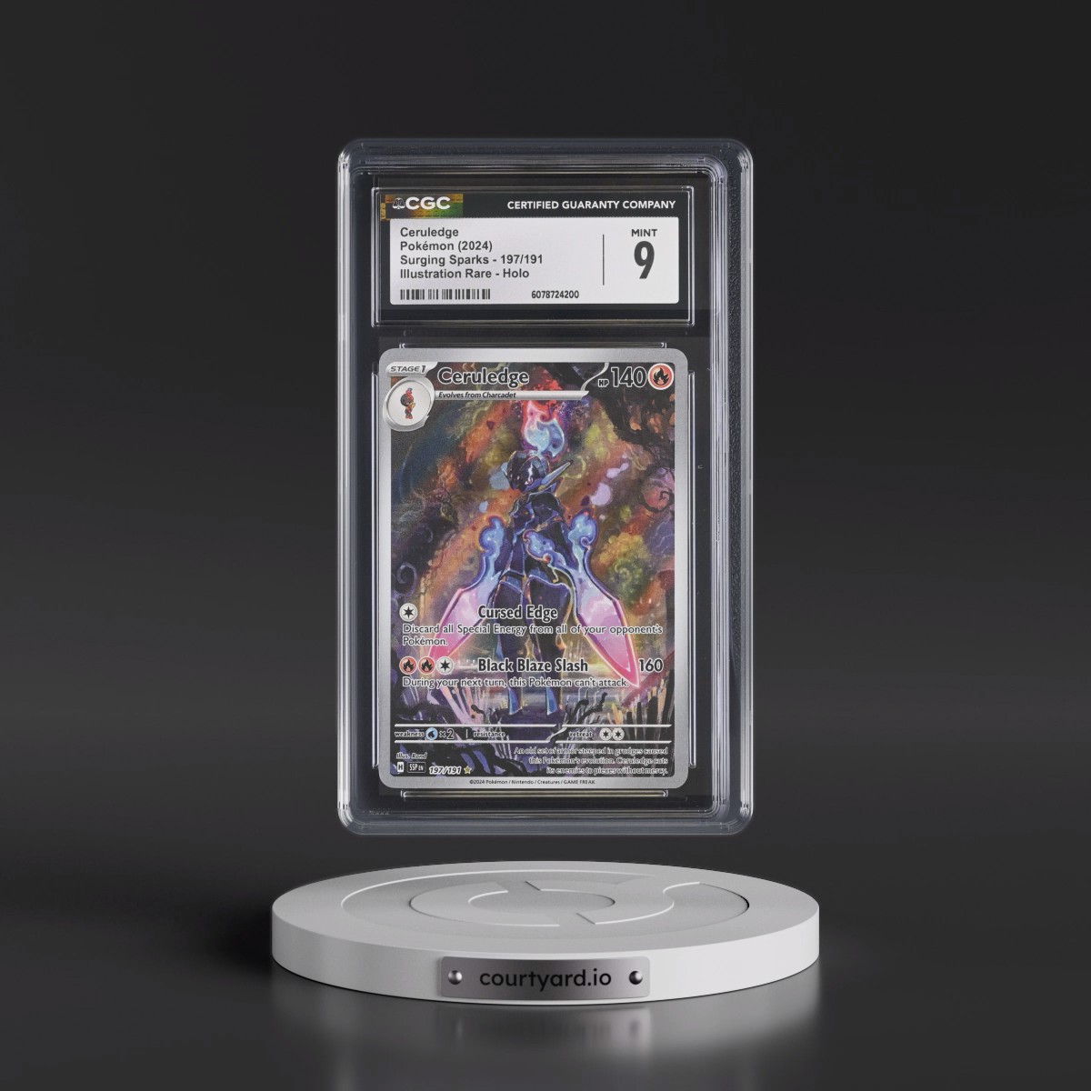 2024 Surging Sparks - SSP EN #197/191 Ceruledge - Illustration Rare Holo (CGC 9 MINT)