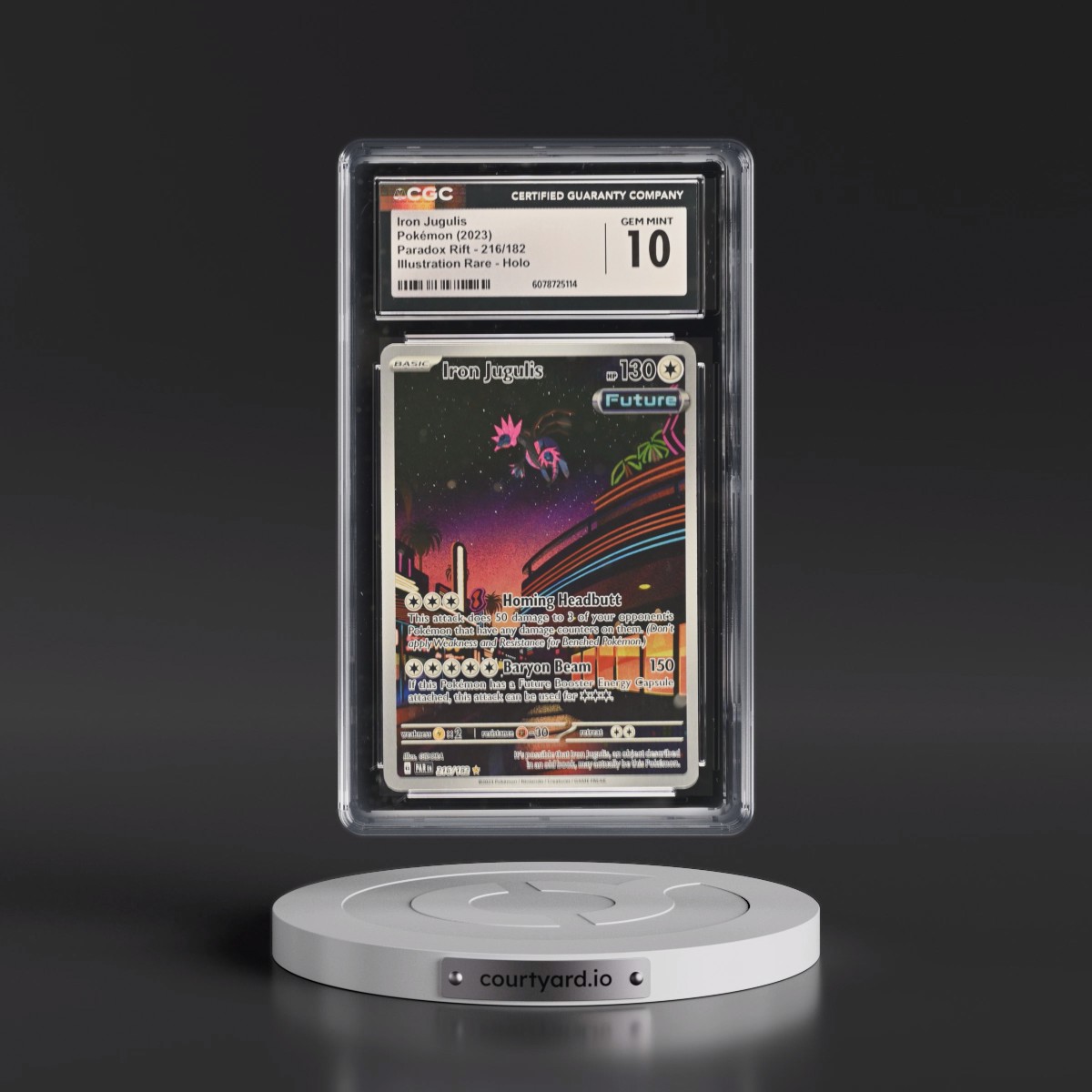 2023 Paradox Rift - PAR EN #216/182 Iron Jugulis - Illustration Rare Holo (CGC 10 GEM MINT)