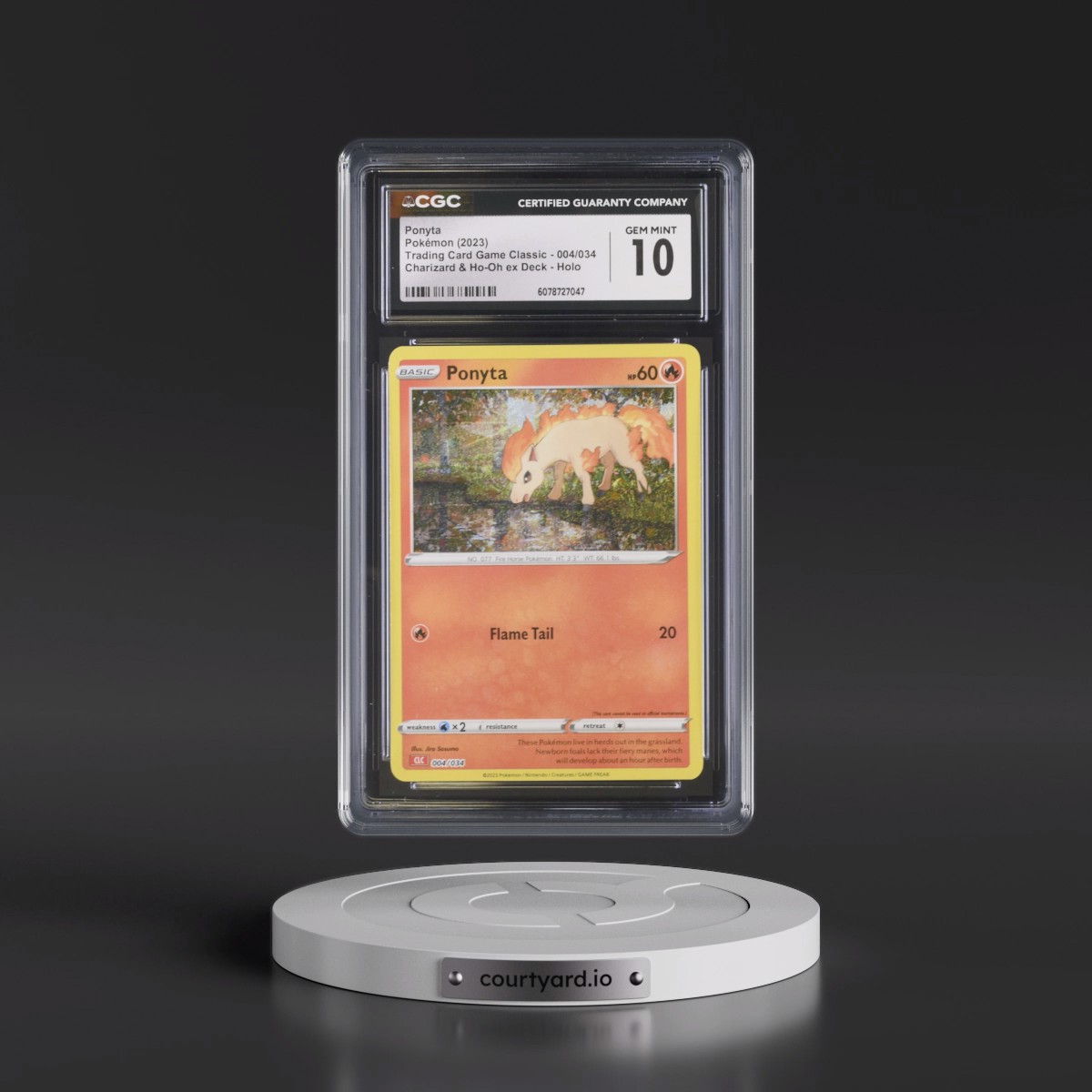 2023 Trading Card Game Classic - CLV, CLC, CLB #004/034 Ponyta - Charizard & Ho-Oh ex Deck - CLC Holo (CGC 10 GEM MINT)
