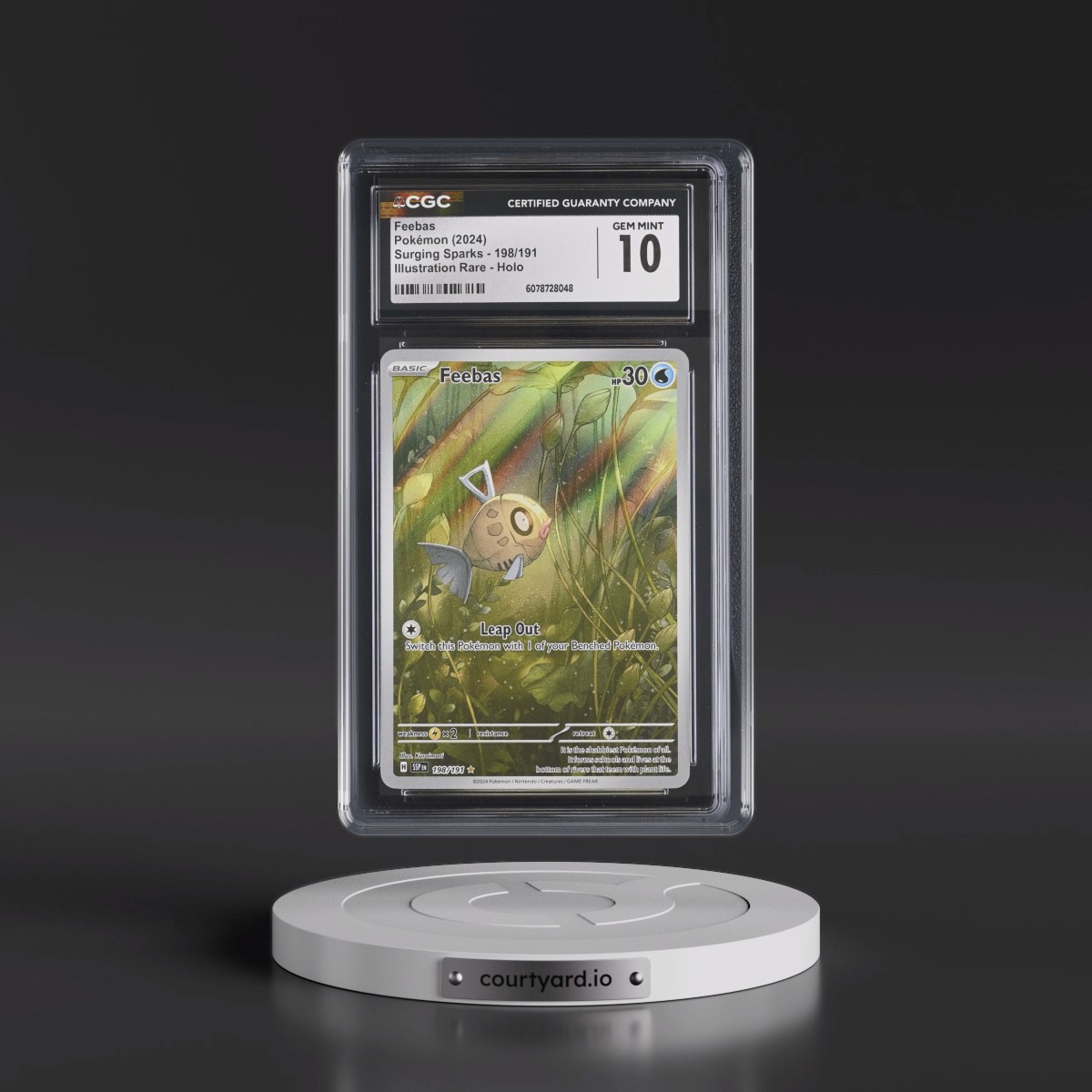 2024 Surging Sparks - SSP EN #198/191 Feebas - Illustration Rare Holo (CGC 10 GEM MINT)