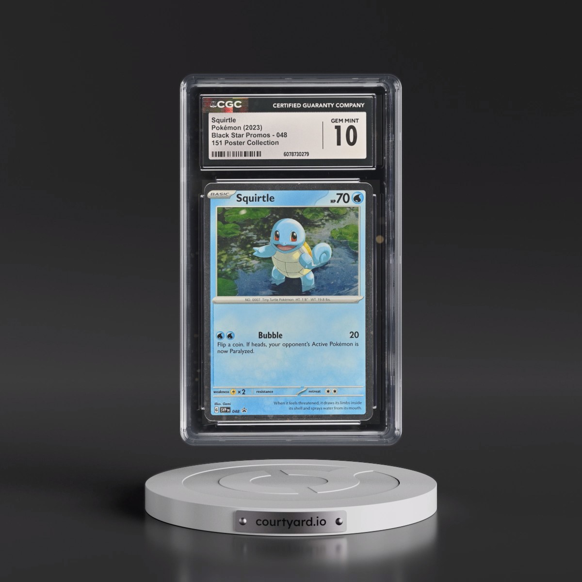 2023 Black Star Promos - Scarlet & Violet SVP EN #048 Squirtle - 151 Poster Collection (Cosmos Holo) (CGC 10 GEM MINT)