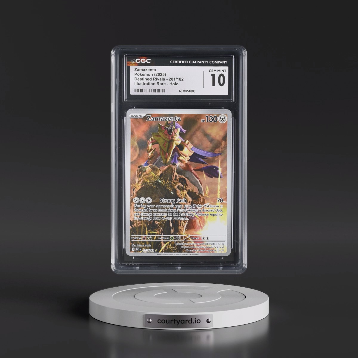 2025 Destined Rivals - DRI EN #201/182 Zamazenta - Illustration Rare Holo (CGC 10 GEM MINT)