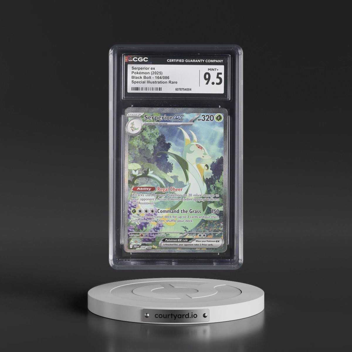 2025 Black Bolt - BLK EN #164/086 Serperior ex - Special Illustration Rare (Holo) (CGC 9.5 MINT+)