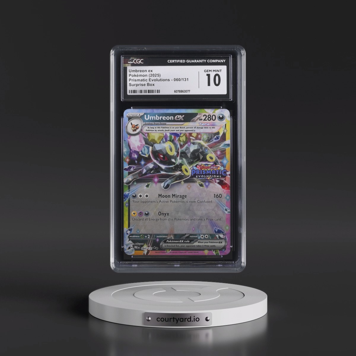 2024 Prismatic Evolutions - PRE EN #060/131 Umbreon ex - Surprise Box (Prismatic Evolutions Stamp) (Holo) (CGC 10 GEM MINT)