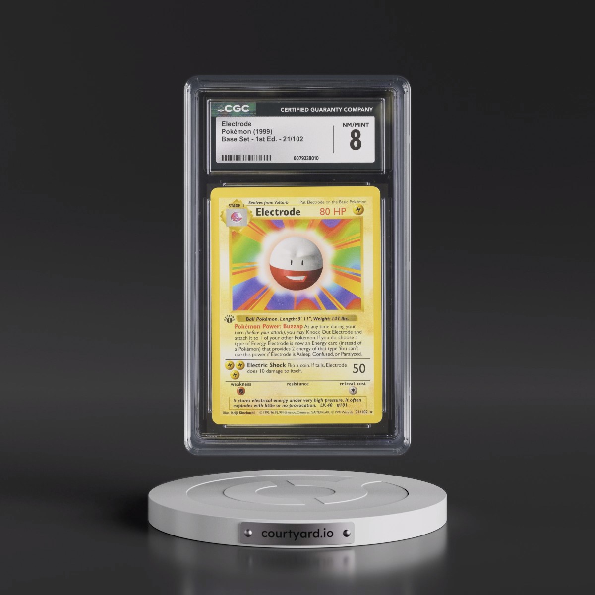 1999 Base Set #21/102 Electrode - 1st Edition 1st Edition (CGC 8 NM-MT)