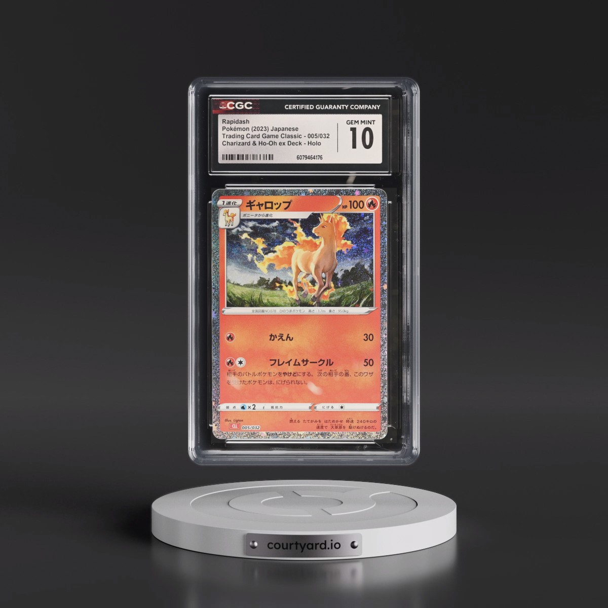 2023 Trading Card Game Classic - CLF, CLL, CLK Rapidash - Charizard & Ho-Oh ex Deck - CLL Holo #005/032 CGC 10