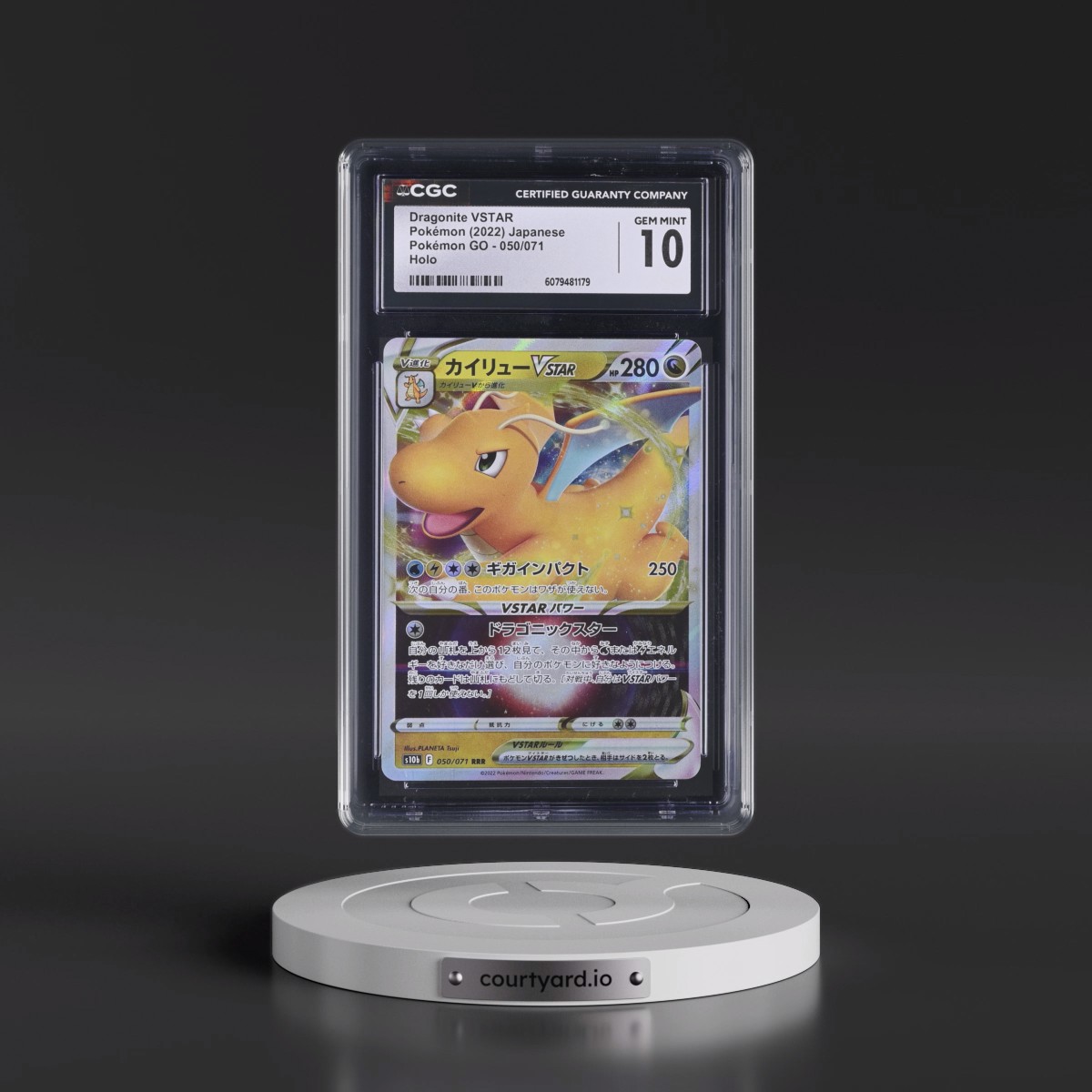 2022 Pokémon GO #050/071 Dragonite VSTAR - Holo (CGC 10 GEM MINT)