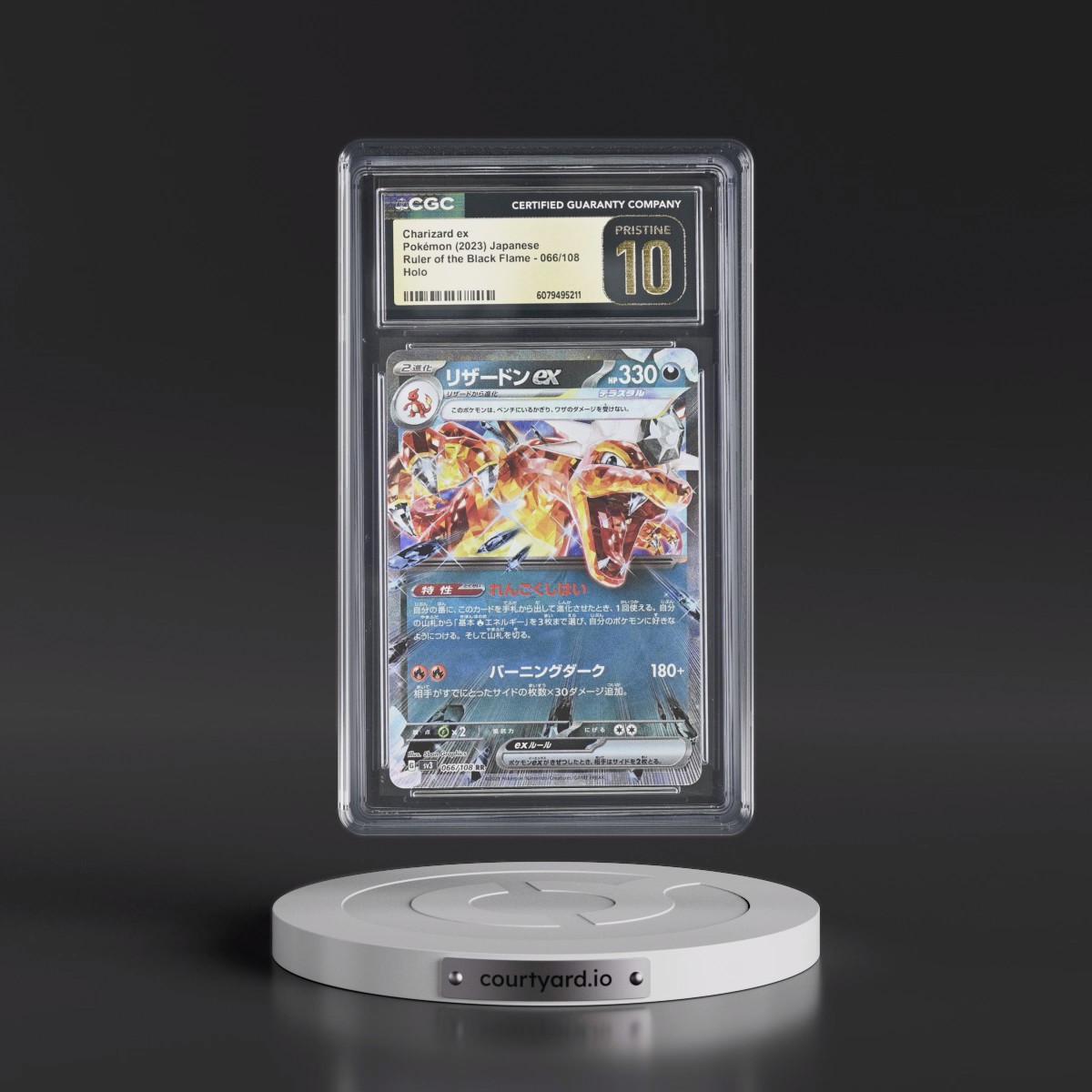 2023 Ruler of the Black Flame #066/108 Charizard ex - Holo (CGC 10 PRISTINE)
