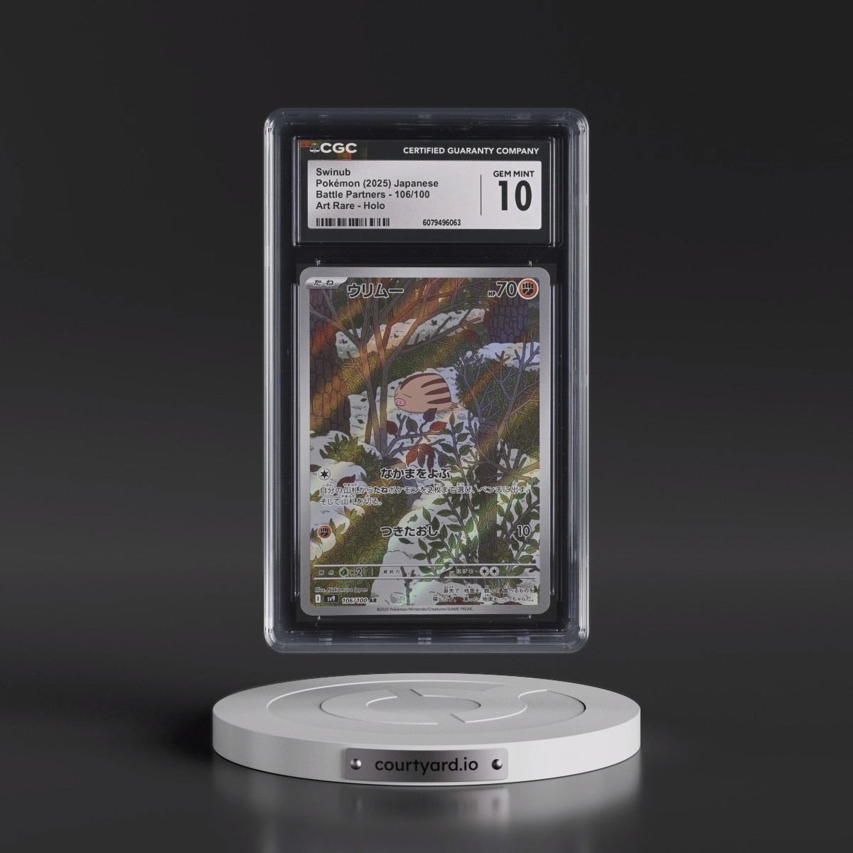 2025 Battle Partners - sv9 #106/100 Swinub - Art Rare Holo (CGC 10 GEM MINT)