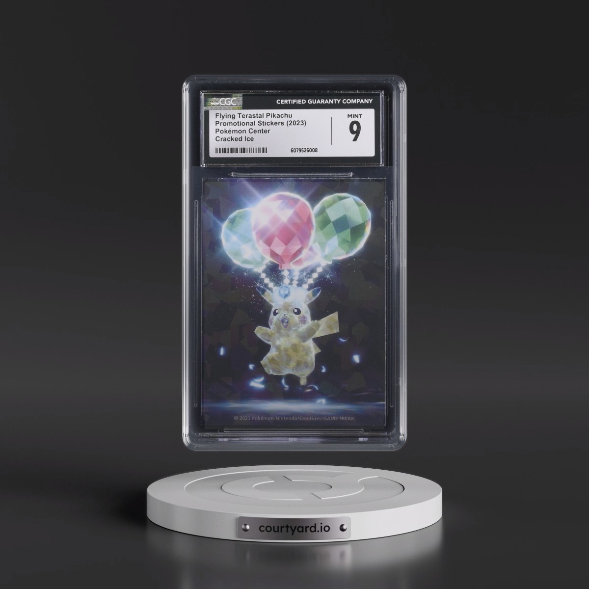 2005 Pokémon Center Stickers - Japanese Flying Terastal Pikachu - Cracked Ice (CGC 9 MINT)