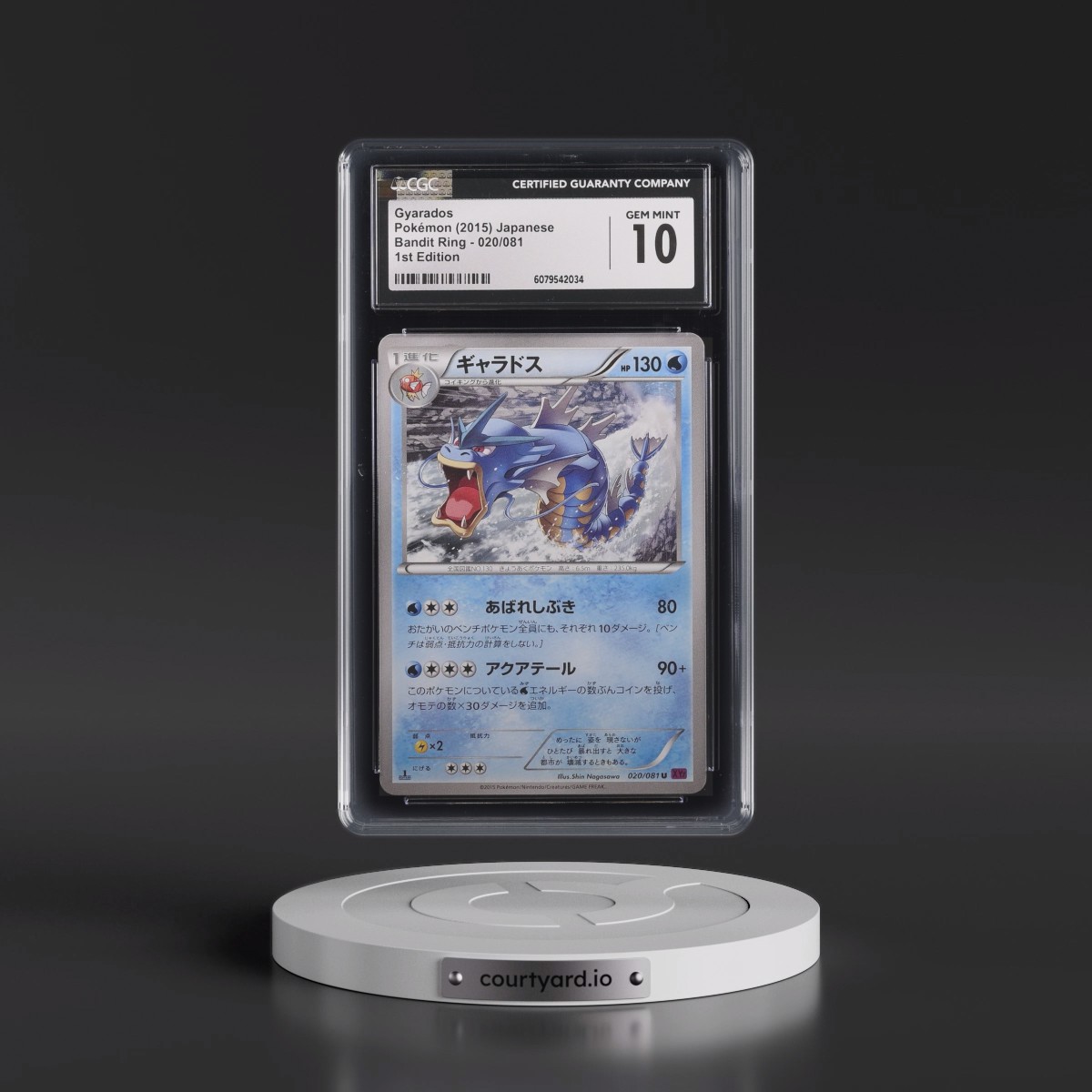 2015 Bandit Ring #020/081 Gyarados - 1st Edition (CGC 10 GEM MINT)