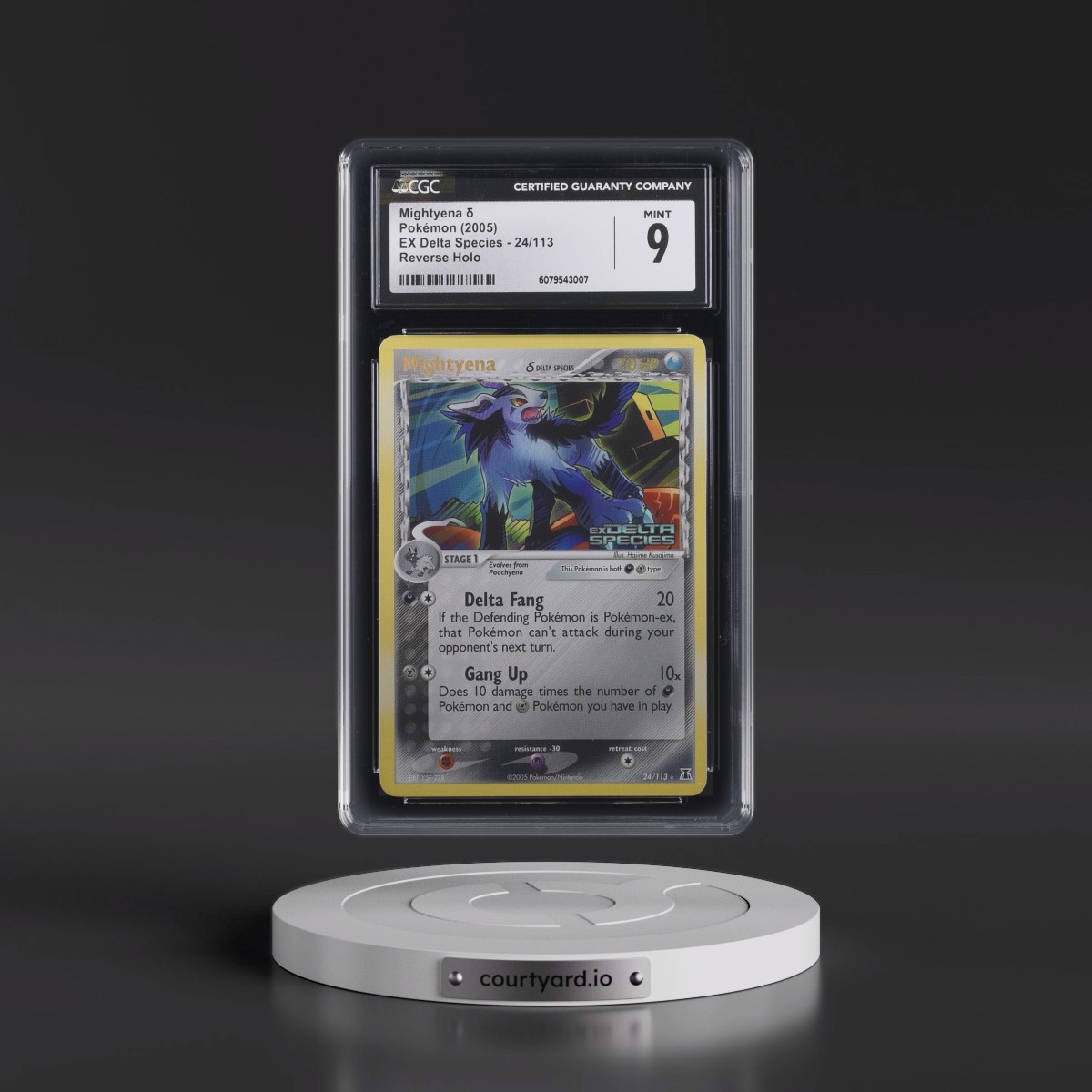 2005 EX Delta Species #24/113 Mightyena δ - Reverse Holo (CGC 9 MINT)