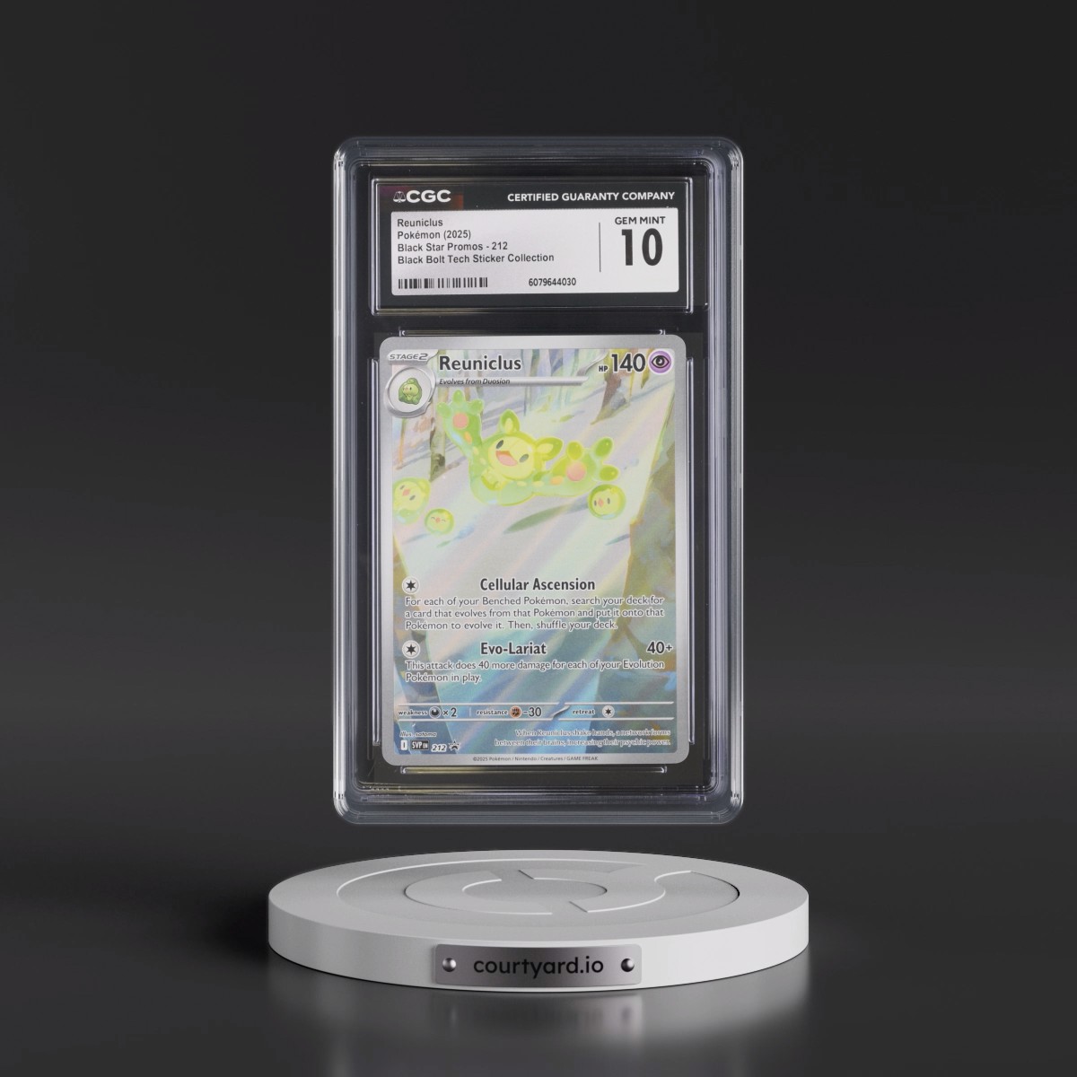 2023 Black Star Promos - Scarlet & Violet SVP EN Reuniclus - Black Bolt Tech Sticker Collection (Holo) #212 CGC 10