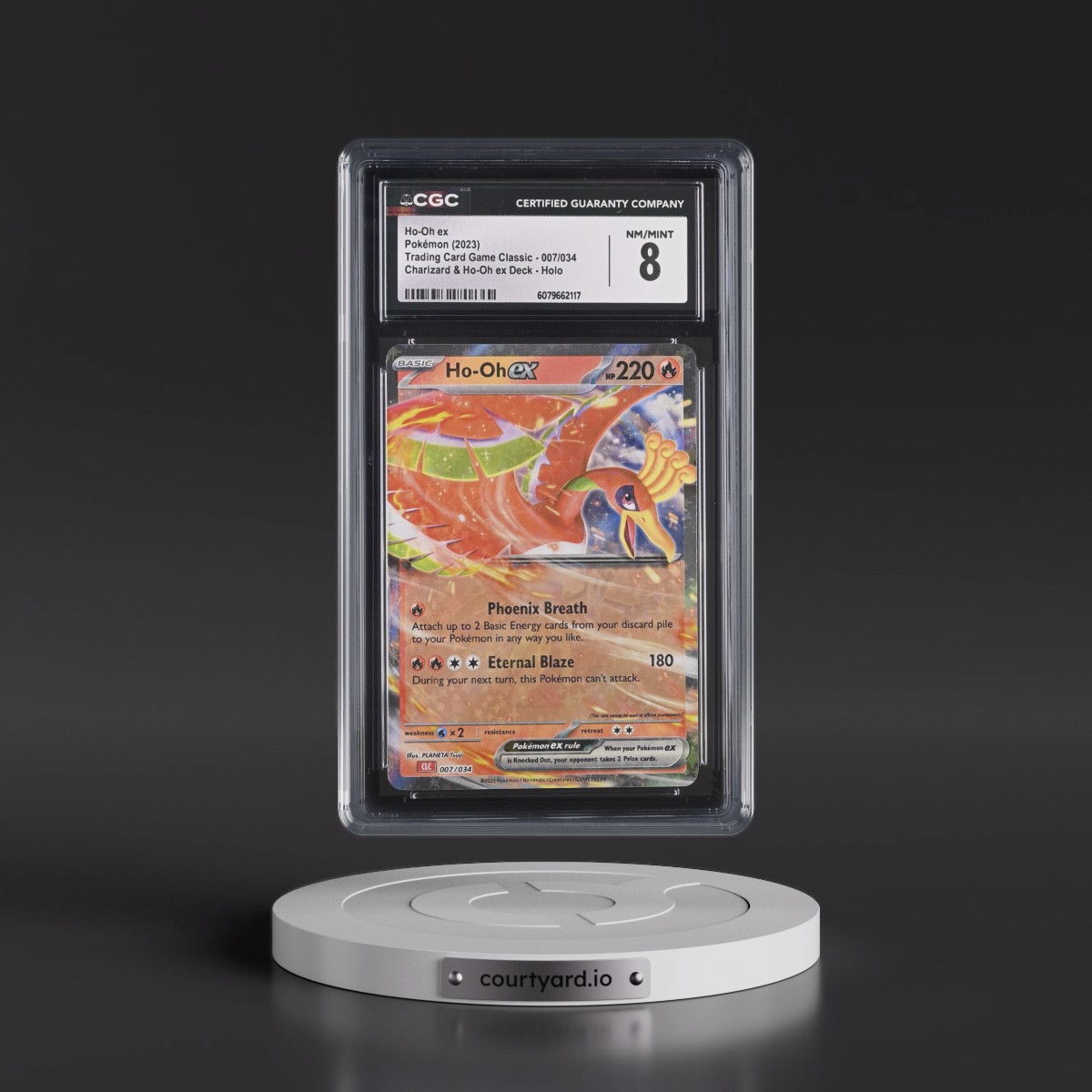 2023 Trading Card Game Classic - CLV, CLC, CLB #007/034 Ho-Oh ex - Charizard & Ho-Oh ex Deck - CLC Holo (CGC 8 NM-MT)