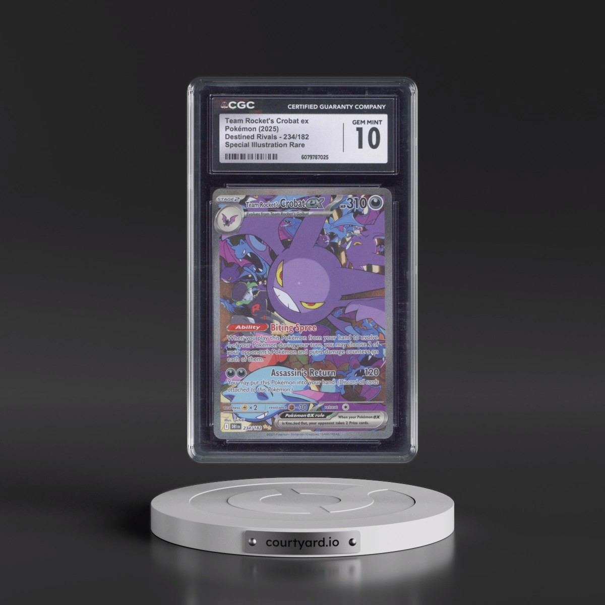 2025 Destined Rivals - DRI EN #234/182 Team Rocket's Crobat ex - Special Illustration Rare (Holo) (CGC 10 GEM MINT)