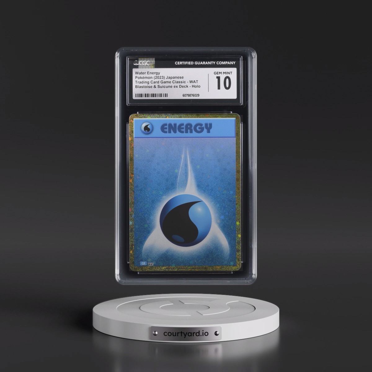 2023 Trading Card Game Classic - CLF, CLL, CLK #WAT Water Energy - Blastoise & Suicune ex Deck - CLK Holo (CGC 10 GEM MINT)