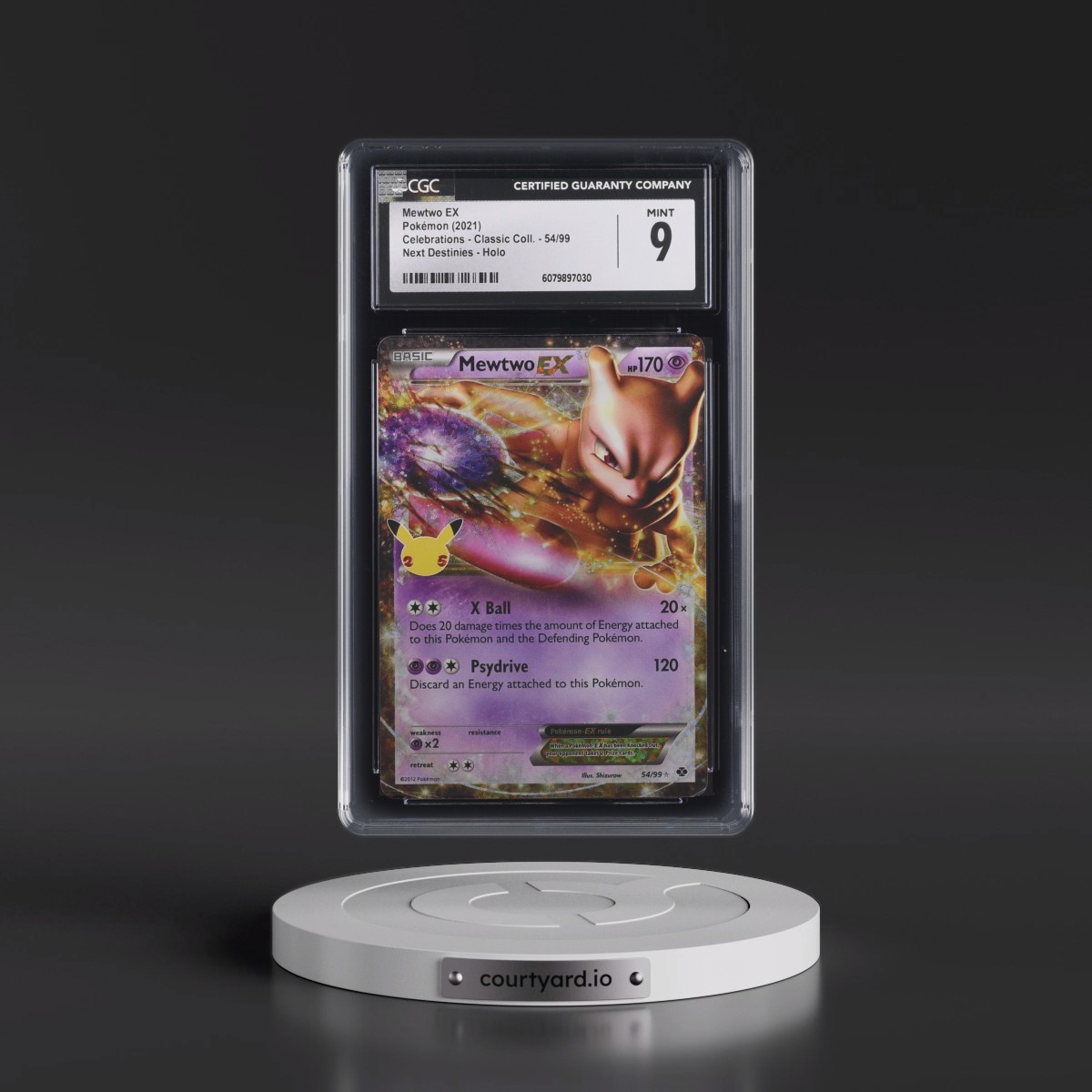 2021 Celebrations - Classic Collection #54/99 Mewtwo EX - Next Destinies Holo (CGC 9 MINT)