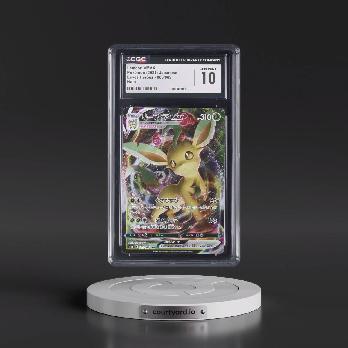 2021 Eevee Heroes #003/069 Leafeon VMAX - Holo (CGC 10 GEM MINT)