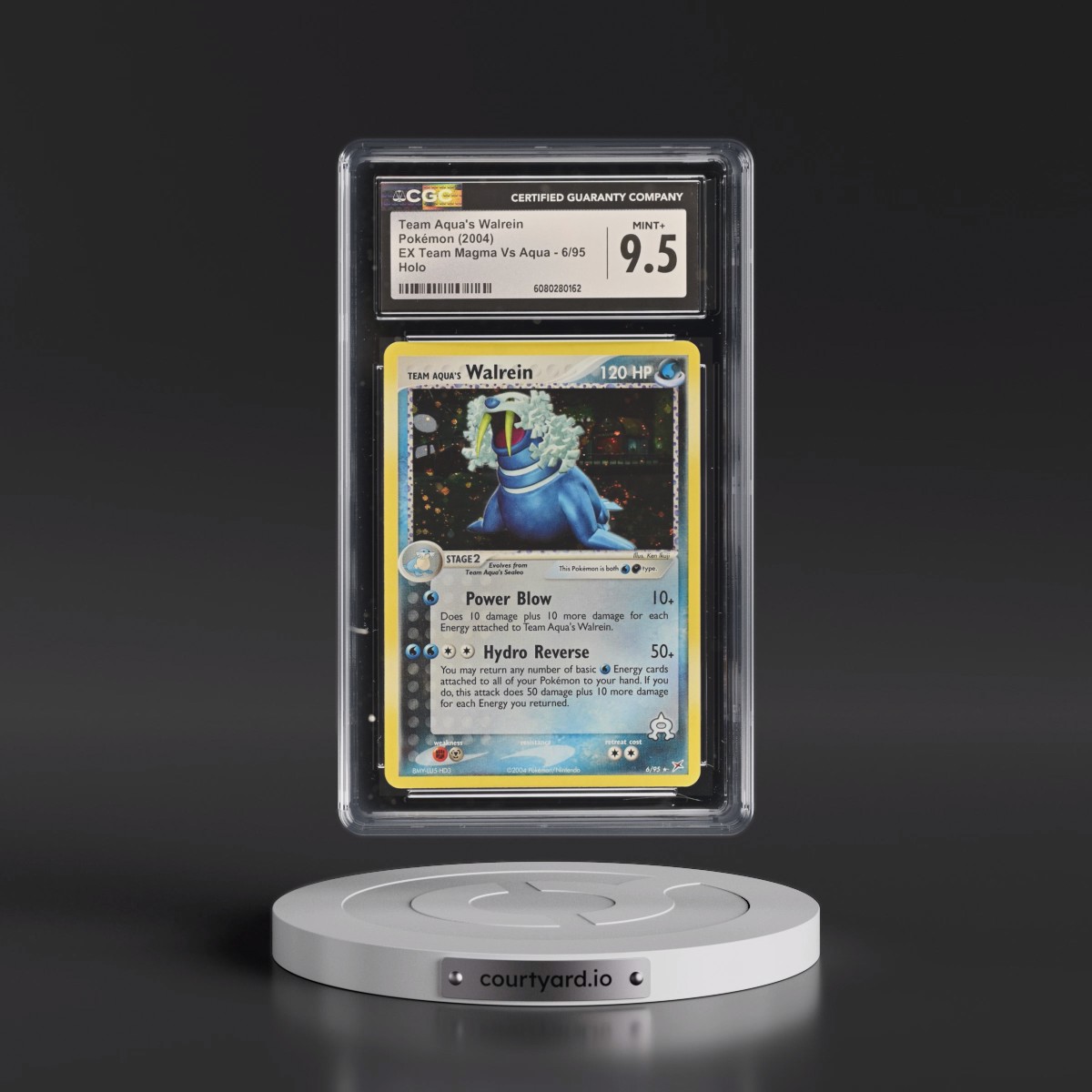 2004 EX Team Magma Vs Team Aqua #6/95 Team Aqua's Walrein - Holo (CGC 9.5 MINT+)