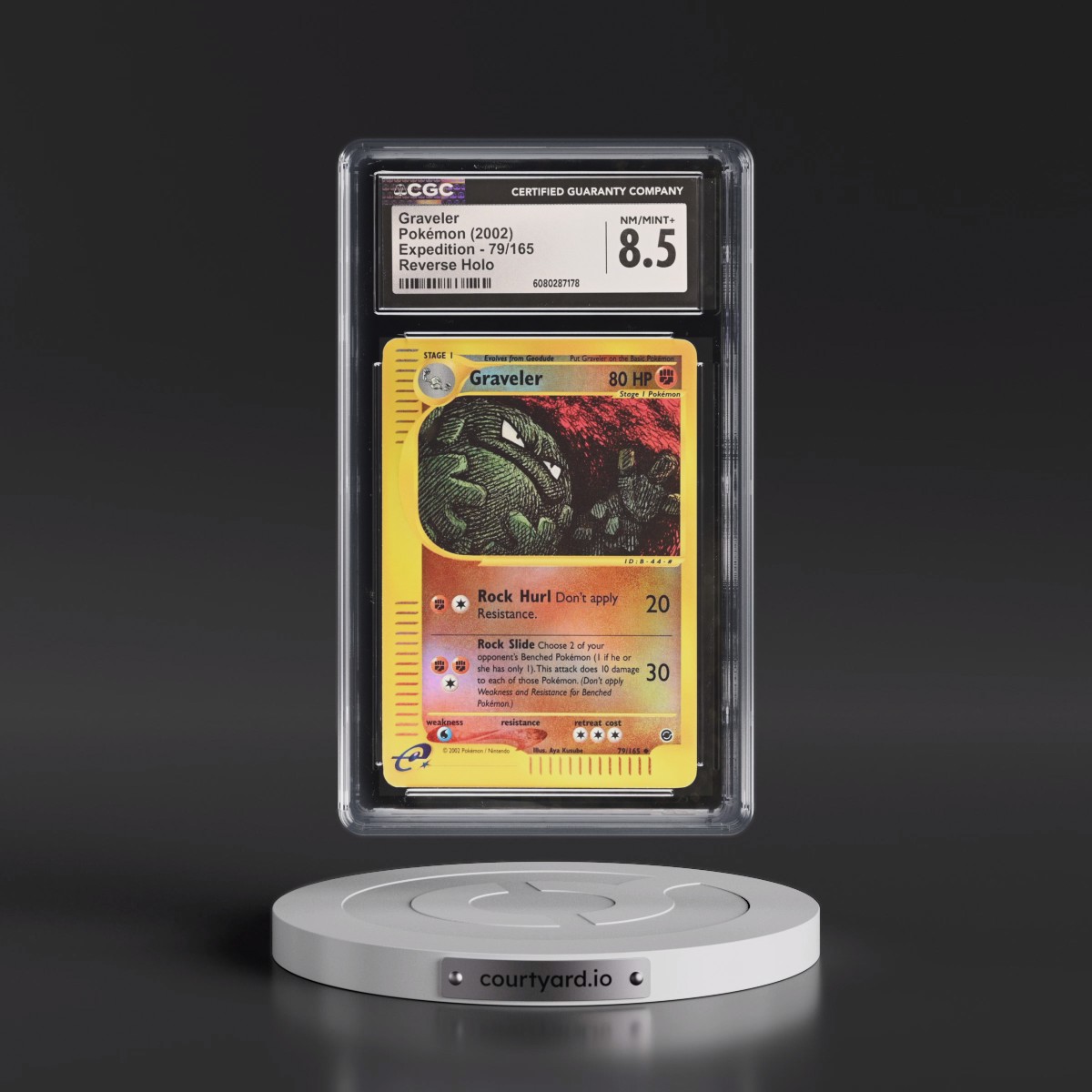 2002 Expedition #79/165 Graveler - Reverse Holo (CGC 8.5 NM-MT+)