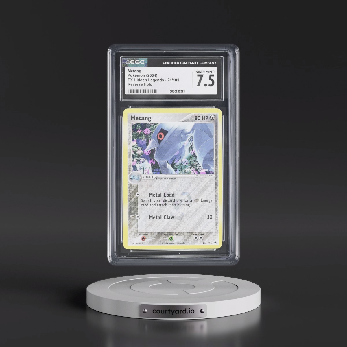 2004 EX Hidden Legends #21/101 Metang - Reverse Holo (CGC 7.5 NM+)