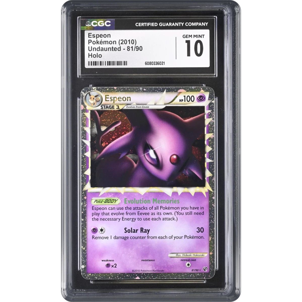 2010 Undaunted #81/90 Espeon - Holo (CGC 10 GEM MINT)