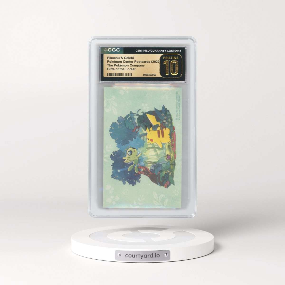 2002 Pokémon Center Postcards (Pokémon Company) - Japanese Pikachu &amp; Celebi - Gifts of the Forest (CGC 10 PRISTINE)