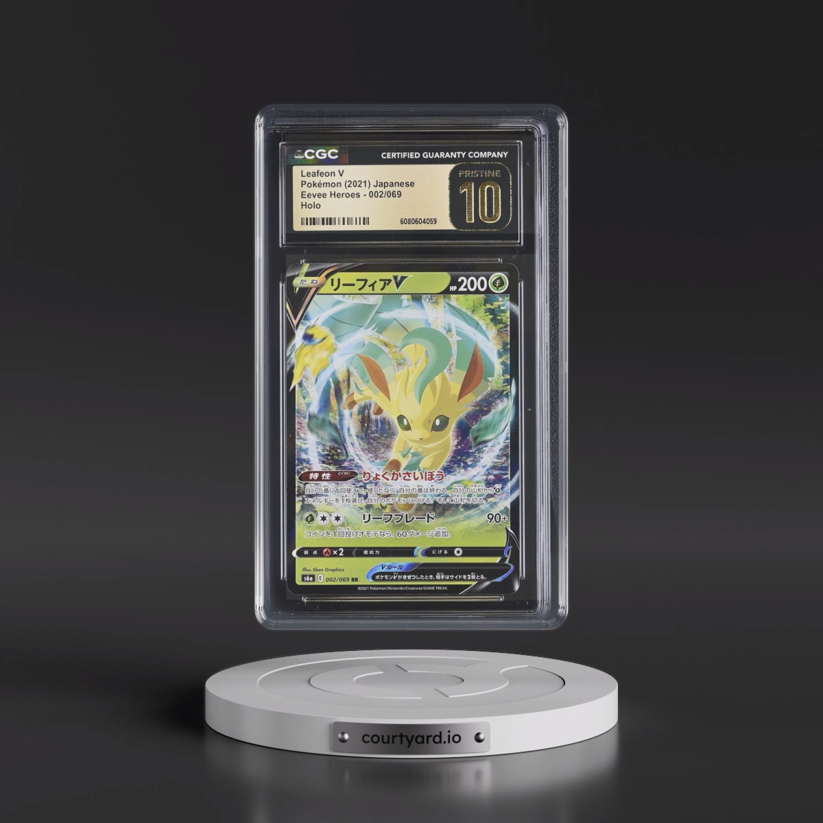 2021 Eevee Heroes #002/069 Leafeon V - Holo (CGC 10 PRISTINE)