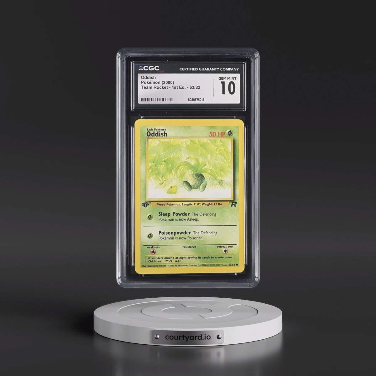 2000 Team Rocket #63/82 Oddish - 1st Edition 1st Edition (CGC 10 GEM MINT)