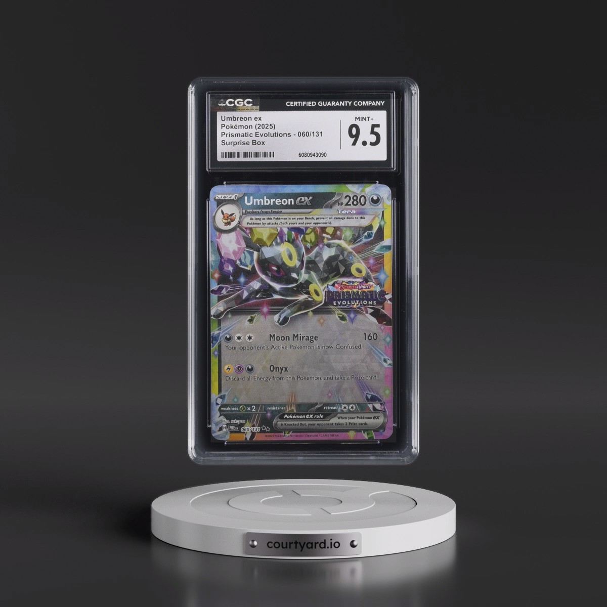 2024 Prismatic Evolutions - PRE EN #060/131 Umbreon ex - Surprise Box (Prismatic Evolutions Stamp) (Holo) (CGC 9.5 MINT+)