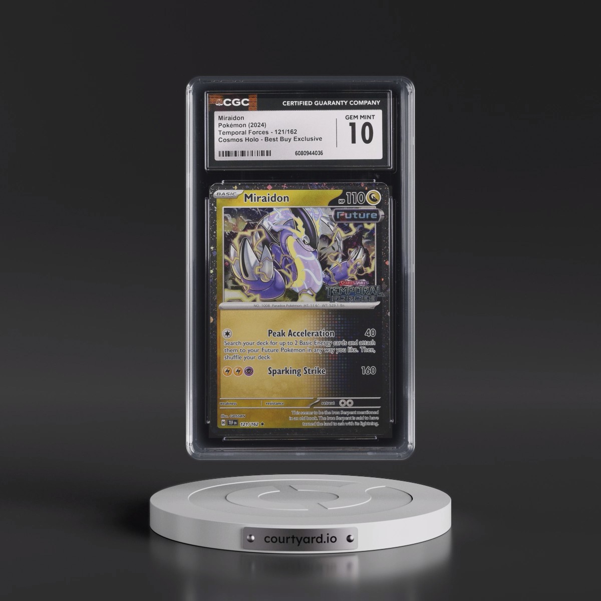 2023 Temporal Forces - TEF EN #121/162 Miraidon - Cosmos Holo Best Buy Exclusive (CGC 10 GEM MINT)