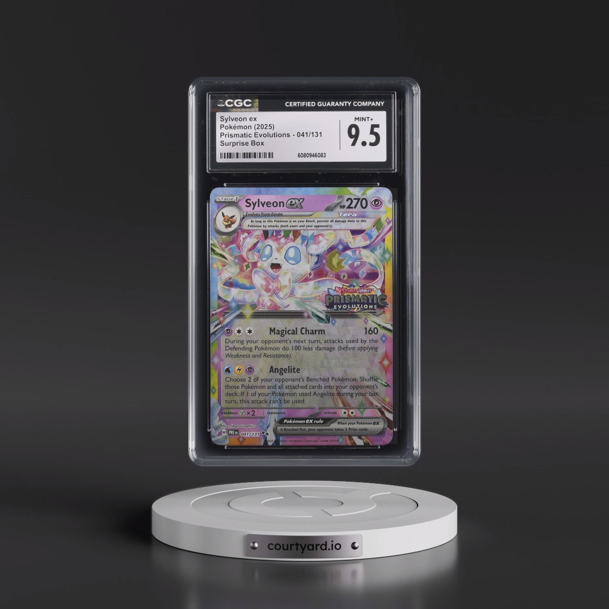 2024 Prismatic Evolutions - PRE EN #041/131 Sylveon ex - Surprise Box (Prismatic Evolutions Stamp) (Holo) (CGC 9.5 MINT+)