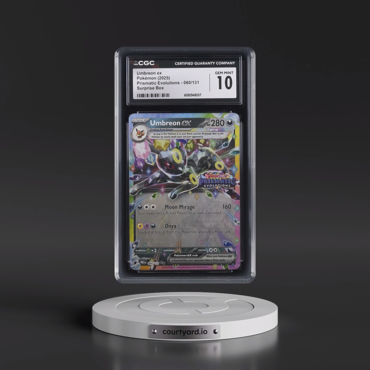 2024 Prismatic Evolutions - PRE EN #060/131 Umbreon ex - Surprise Box (Prismatic Evolutions Stamp) (Holo) (CGC 10 GEM MINT)