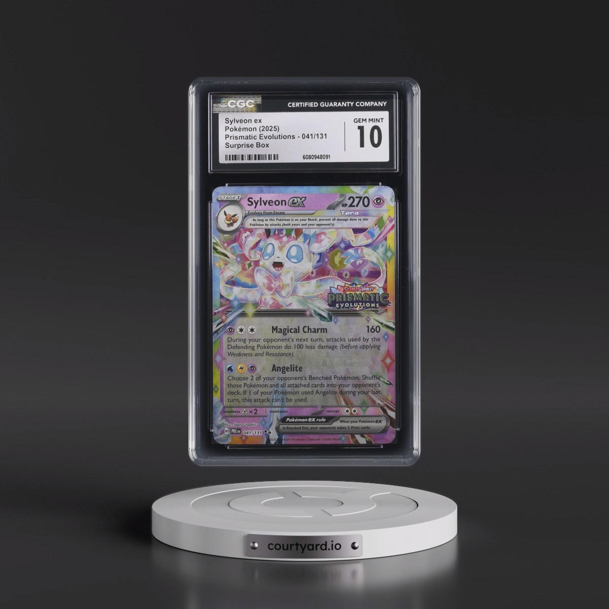 2024 Prismatic Evolutions - PRE EN #041/131 Sylveon ex - Surprise Box (Prismatic Evolutions Stamp) (Holo) (CGC 10 GEM MINT)